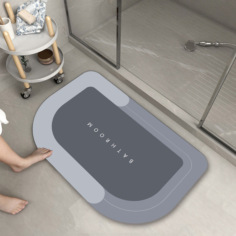 Sleek bathroom mat-moisture absorbing