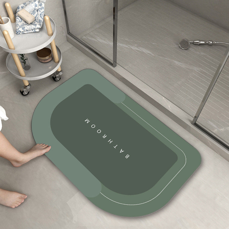 Sleek bathroom mat-moisture absorbing