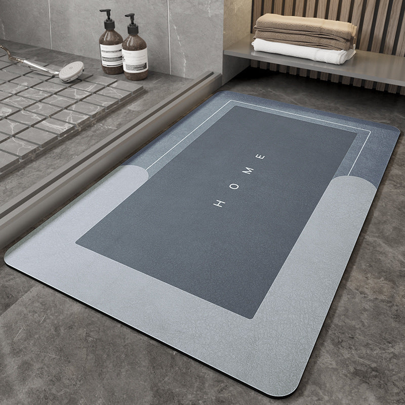 Sleek bathroom mat-moisture absorbing