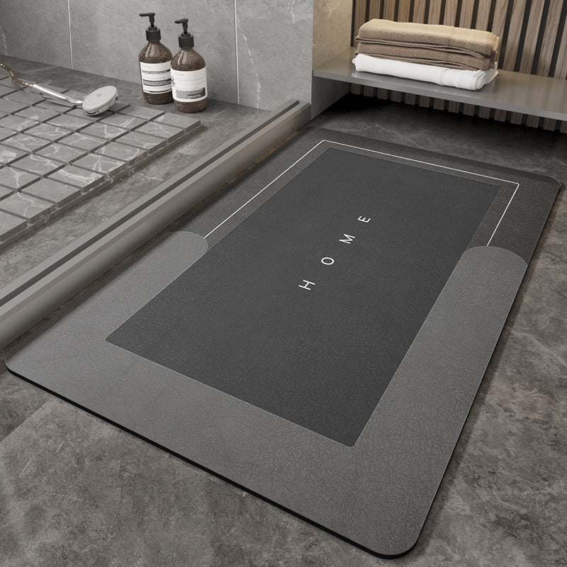 Sleek bathroom mat-moisture absorbing