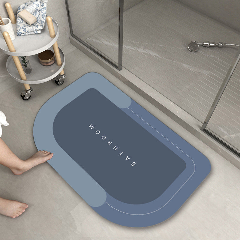 Sleek bathroom mat-moisture absorbing