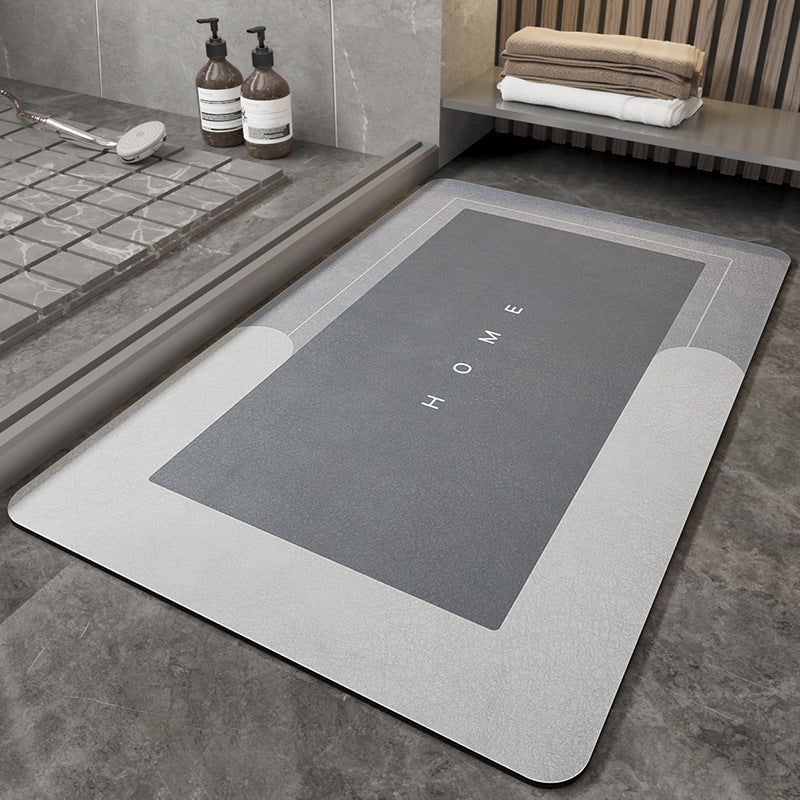 Sleek bathroom mat-moisture absorbing